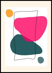 Abstract contemporary modern fashion. Creative minimalist hand painted illustration for social media, wall decoration, postcard or brochure cover design. Beautiful artwork.