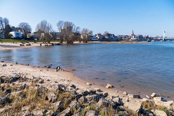 Canvas Print - Der Rhein bei Köln-Rodenkirchen