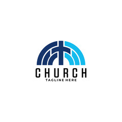 Wall Mural - church logo icon vector illustration