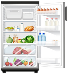 Poster - Refrigerator with lots of food