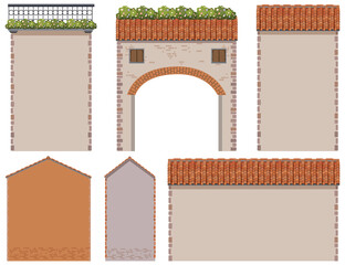 Poster - Different designs of brick walls