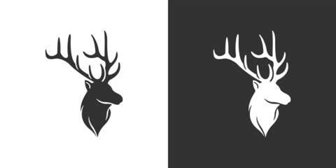 Wall Mural - Deer head logo template vector icon illustration design