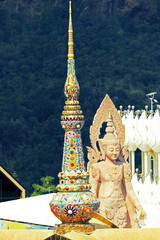 Wall Mural - Decorative of the mosaic in Thai temple.