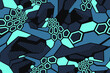 © Алексей Панков - Abstract geometric seamless pattern with hexagonal and polygonal shapes. Modern digital camo texture ornament for racing vinyl print. Vector background.