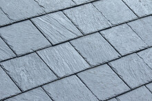 Closeup Of Slate Roof Tiles