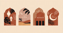 Vintage Islamic Holiday Sticker Set