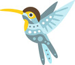 Little Birdie with Beak and Colorful Feather as Flying Winged Creature Illustration