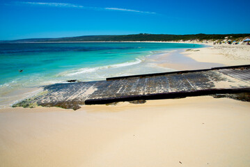 Wall Mural - Boat Ramp on the Beach