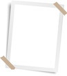 Vintage  empty photo  frame with adhesive tape.