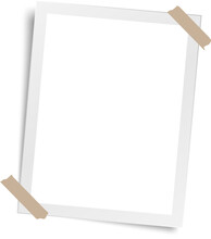 Vintage  Empty Photo  Frame With Adhesive Tape.