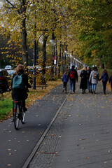 Sticker - Biking in an urban environment