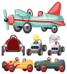 Wall Mural - Set of different toy cars