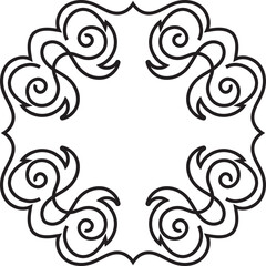 elegant vintage frame, abstract decorative element
