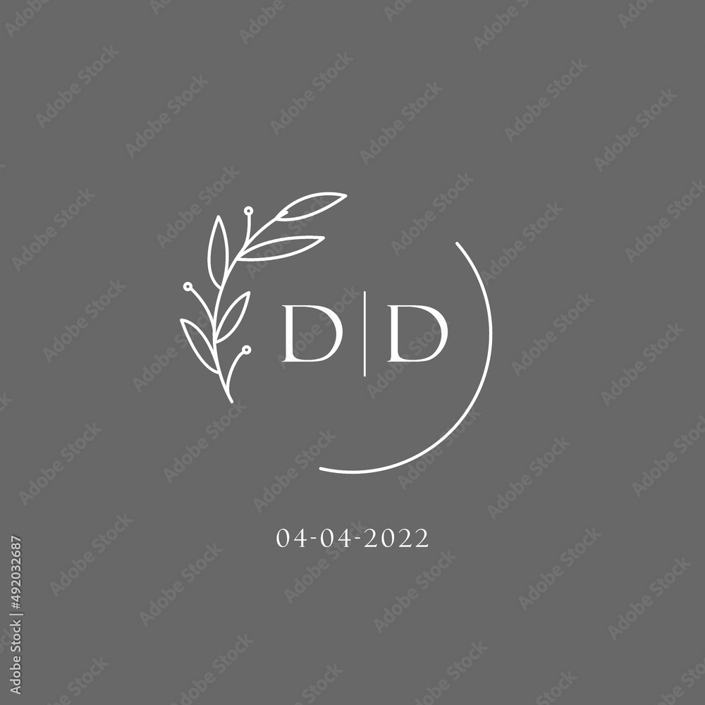 Letter DD wedding monogram logo design ideas Stock Vector | Adobe Stock