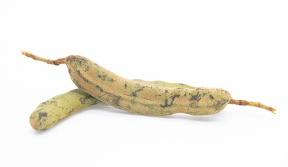 raw tamarind isolated on a white background