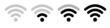 WiFi icons. Wireless. Internet Connection. Vector illustration