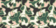 Modern Camouflage Seamless Pattern. Vector Abstract Design For Paper, Cover, Fabric, Interior Decor And Other