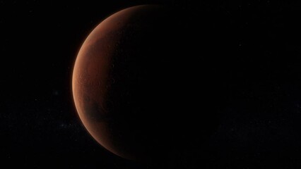 Wall Mural - Planet Mars - Orbiting View in Space - 3D Animation