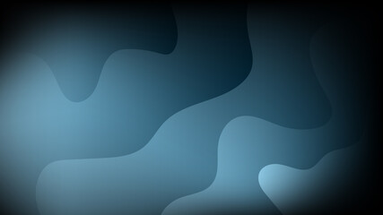 Wall Mural - Modern Abstract Background with 3D Motion Waves Elements and Dark Blue Color