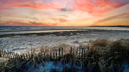 Canvas Print - Sunset at Harding's Beach in Chatham, Cape Cod