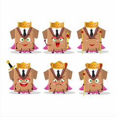 Sticker - Queen and her magic clothes cartoon of school uniform brown wearing tiara