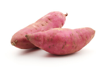 Wall Mural - sweet potatoes on the white background