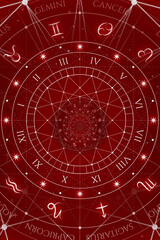 Leinwandbilder - Astrology and alchemy sign background illustration