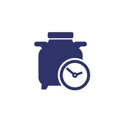 Sticker - cryobank, time in storage tank icon on white