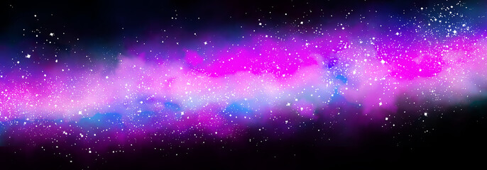 Wall Mural - space background with realistic nebula and lots of shining stars. infinite universe and starry night
