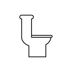 Canvas Print - Toilet icon in line style