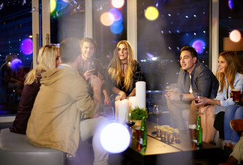Poster - Great friends are hard to come by, hold onto them. Cropped shot of a group of friends having fun at a nightclub.