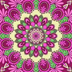 Wall Mural - mandala pattern flower