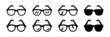 Glasses icon collection. Containing Sunglasses, eyeglasses and broken glasses icon.