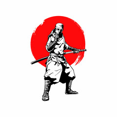 Wall Mural - ninja samurai artwork