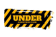 Under Construction Yellow And Black Stripes Background