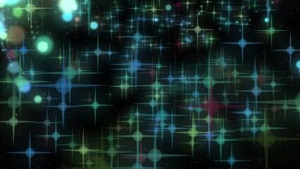Wall Mural - futuristic flight of shimmering particles in the rays of the sun, similar to stars in outer space. i
