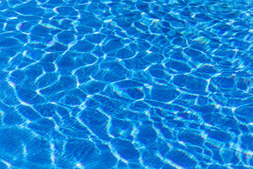  Beautiful blue water in a tiled pool reflecting sunlight and glistening