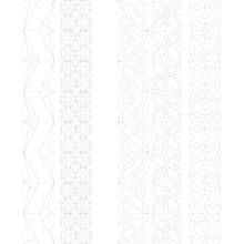 Black And White Floral Seamless Pattern With Ornamental Stripes. Traditional Oriental Motifs. Vector Ornament Template. Decorative Paisley Elements. Great For Fabric And Textile.