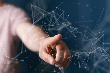 sphere network structure - abstract design connection design