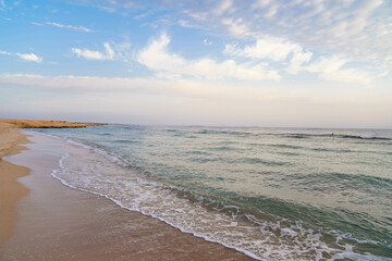 Beautiful sunrise over the ocean in Makadi Bay, Hurgharda, Egypt