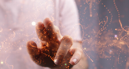 Communication technology for internet business. Global world network