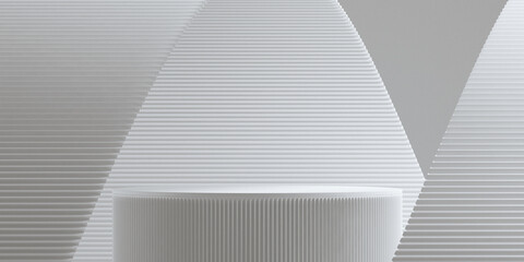 Wall Mural - minimal abstract background podium and white background for product presentation. 3d rendering illus