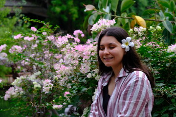 portrait of a woman in the garden