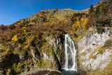 Fototapeta  - cascada del Saut deth Pish, valle de Varradós, Aran, Lerida, cordillera de los Pirineos, Spain, europe