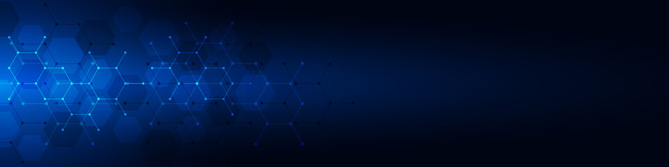 abstract background and design element with geometric shape and hexagon pattern for banner or websit