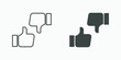 Thumb up and thumb down, like, dislike icon vector set.