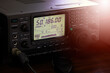 Amateur radio station: closeup of an a radio transceiver