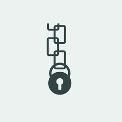 Sticker - locked vector icon illustration sign 