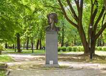 Monument To Russian Writer Anna Akhmatova In Kyiv