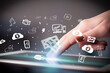 © ra2 studio - Close-up of a touchscreen with hand drawn icons